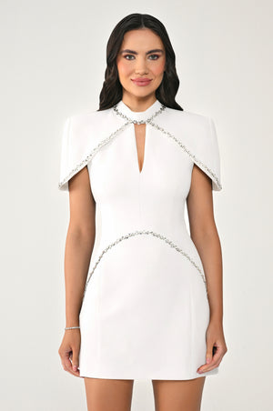 Short Dress with Embellished Waist Detail