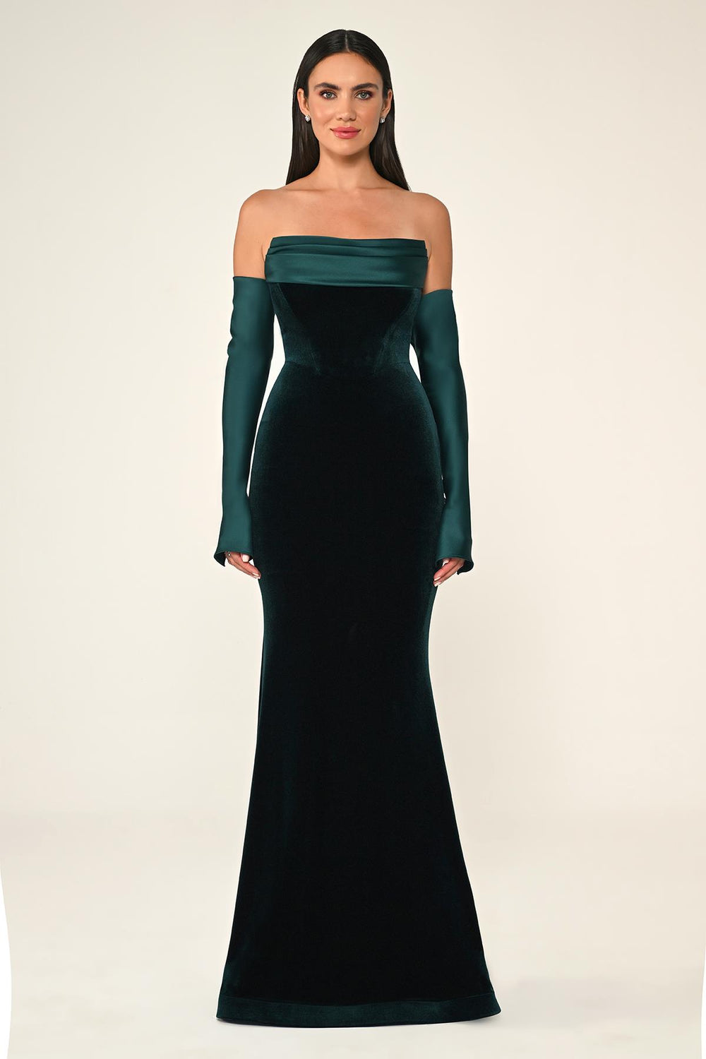 Strapless Velvet Trumpet/Mermaid Long Dress