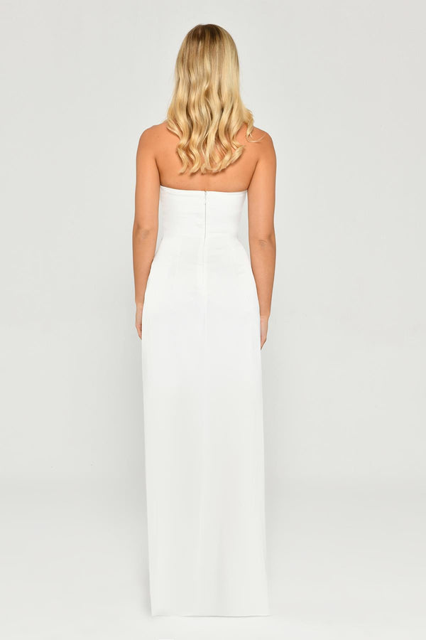 Strapless Satin Long Dress