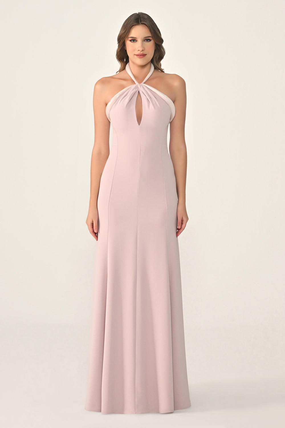 Long Knitted Dress with Top Sequin Accessories