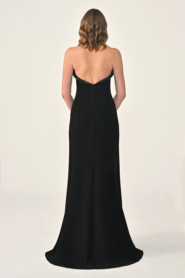 Long Knitted Dress with Top Sequin Accessories